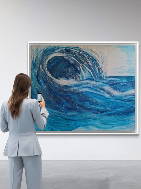 La obra fisica sobre lienzo